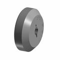 Round gray rubber bumper with central hole and flat, smooth surface designed for off-road vehicle protection.