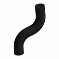Black rubber engine inlet hose tube with a curved S-shape design.