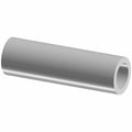 Gray cylindrical rubber pump hose with smooth surface and hollow center.