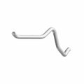 Silver metal pump hose with bent angles and smooth surface designed for Polaris vehicles.