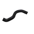 A black, S-shaped Radiator Hose Out by Polaris—an OEM Indian part—is shown on a white background, perfect as a replacement hose for your Indian motorcycle.