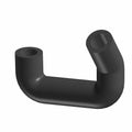 Matte black rubber breather hose with two open cylindrical ends, angled design.