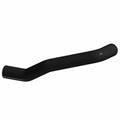 Black molded rubber coolant inlet hose with angled design for Polaris RZR models.