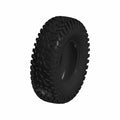 Black off-road tire with deep aggressive tread pattern, designed for Polaris UTVs.
