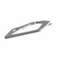 Gray rubber door seal with an angled, contoured shape and a hole for fitting, designed for right side placement.