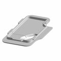 Gray plastic steering boot cover with molded edges and mounting tabs for Polaris UTVs.