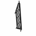 Black rigid mesh panel with diamond-shaped netting and mounting brackets for Polaris console storage.