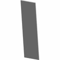 Long rectangular dark gray rubber strip seal with smooth surface and slightly tapered edges.