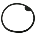 Black circular rubber bezel seal with small tab extension for gauge fitment.