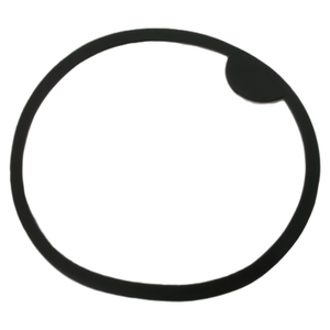 Black circular rubber bezel seal with small tab extension for gauge fitment.