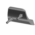 Black molded rubber box pad with two protruding cylindrical pegs for secure attachment.