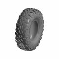 Black rugged off-road tire with deep aggressive tread pattern for Polaris UTV models.