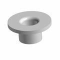 Gray cylindrical spacer with a wide flat flange and a central hole.
