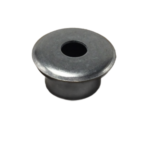 The Isolator-Hbar Bonded Ss by Polaris is a metal grommet with a wide, flat rim and central hole, shown on a white background—commonly found among OEM Indian Polaris parts for Indian motorcycle models.
