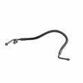 Black flexible HVAC hose condenser with metal connectors on both ends for Polaris vehicles.