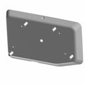 Matte black rectangular plastic dash tray with four mounting pegs and a central hole.