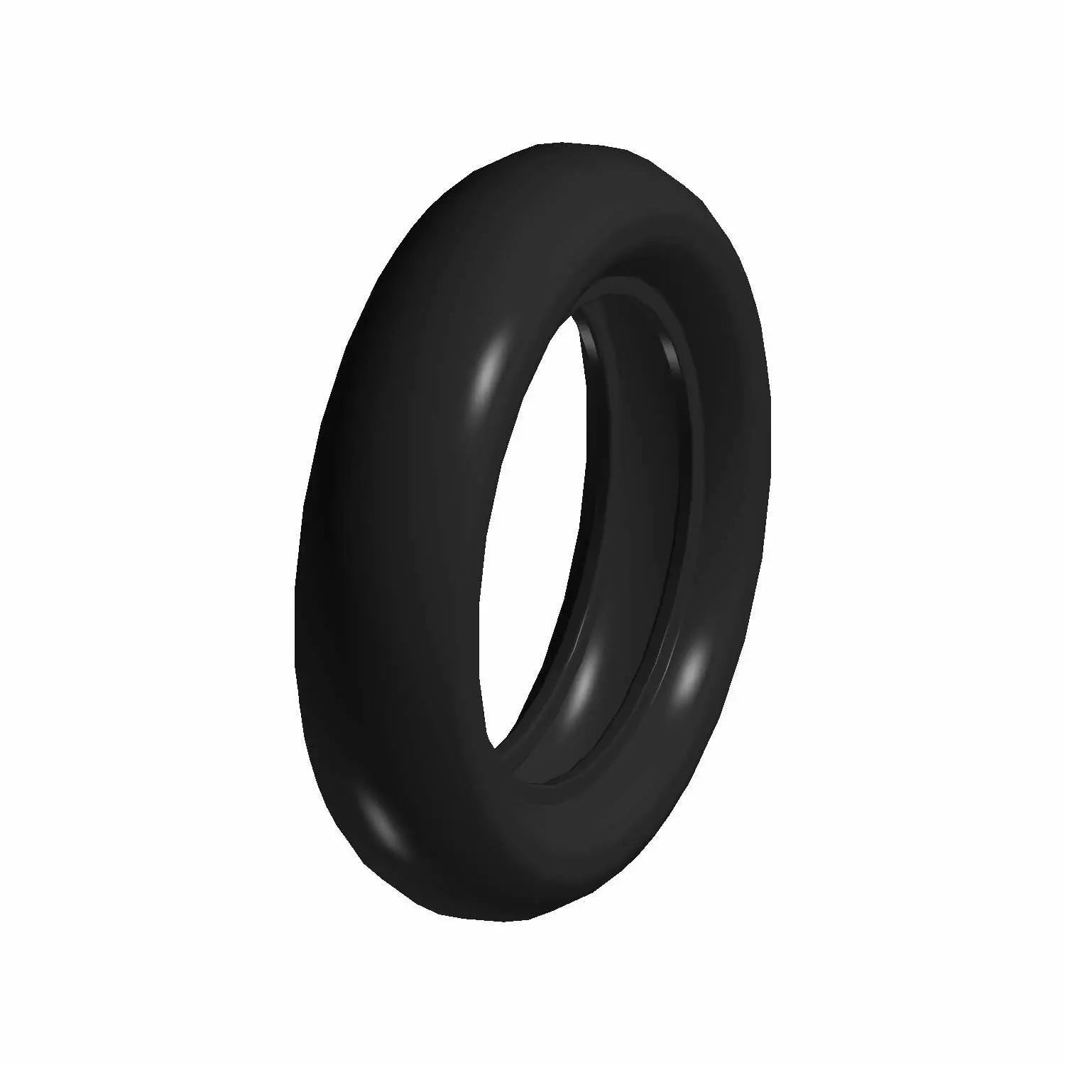 Smooth black rear motorcycle tire with minimal tread, size 150/80-16, for cruiser bikes.