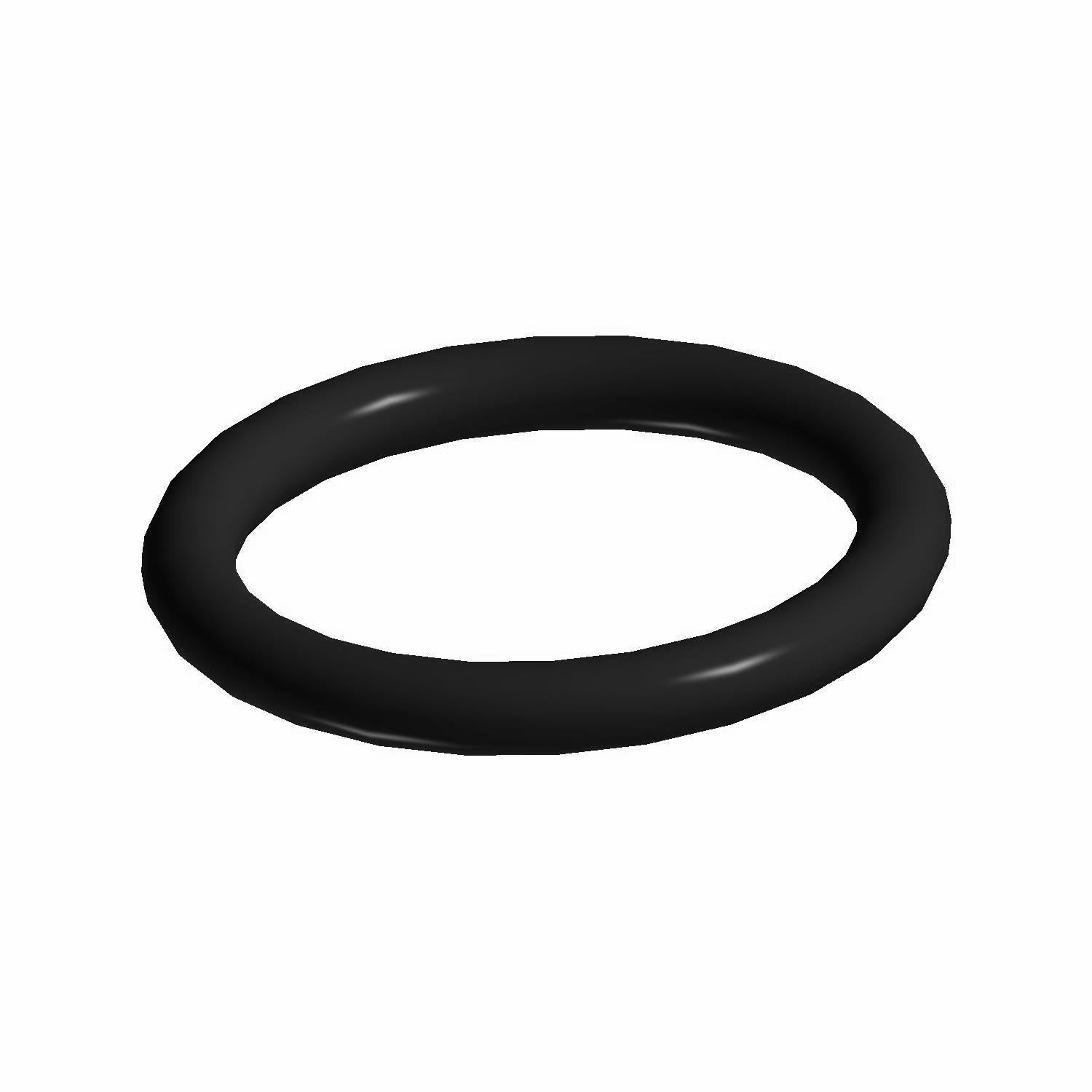 Black rubber O-ring seal with smooth surface and circular shape.