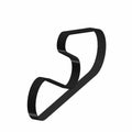 Black flexible HVAC drive belt with multiple grooves for Polaris vehicles.