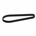 Black ribbed alternator stretch belt with flat loop design for offroad vehicle use.