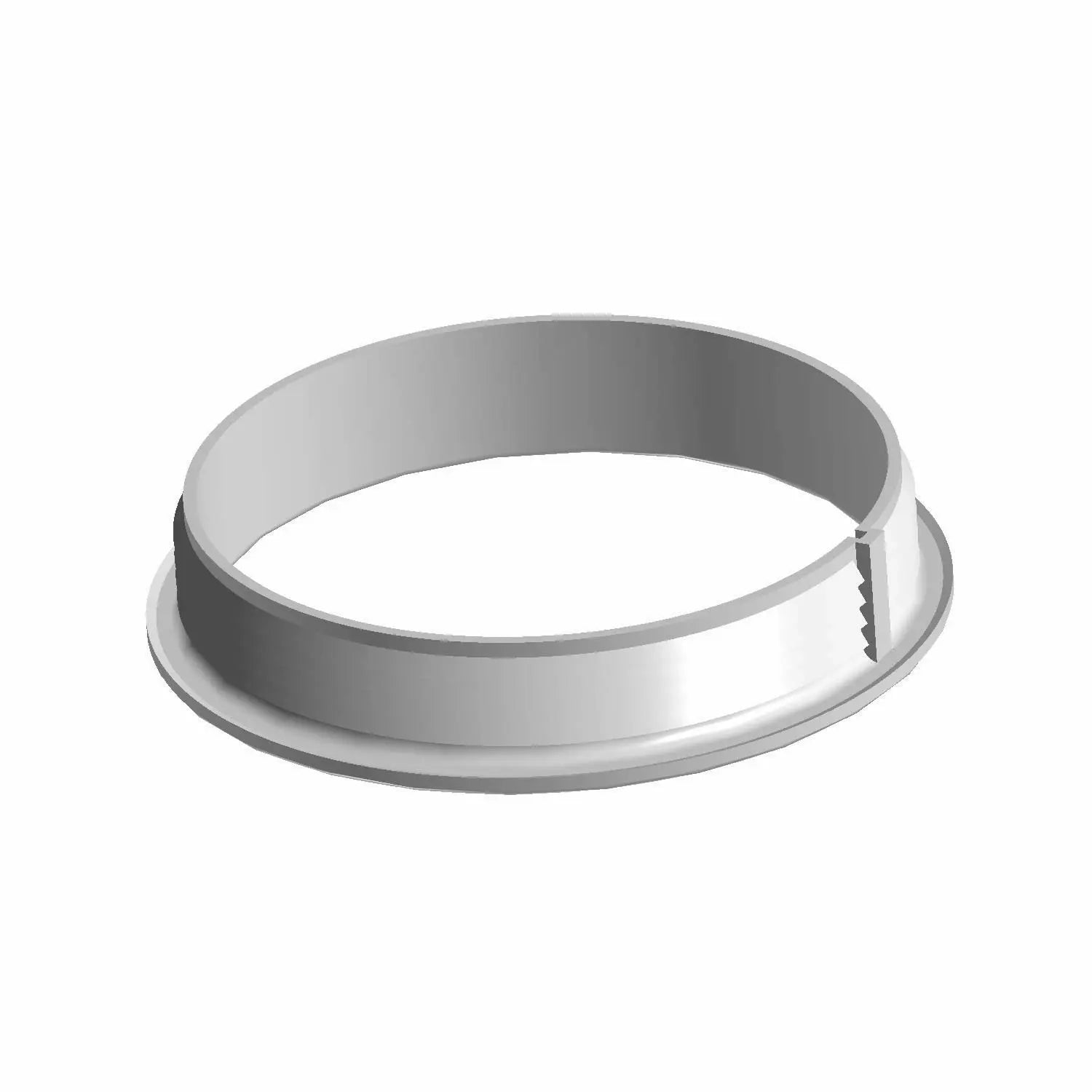 A 3D-rendered Grommet 3" by Polaris, metal with a flared base and a small notched section, shown from a slight angle against a plain white background.