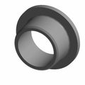 Black cylindrical pedal pivot bushing with a flange, smooth matte finish.