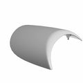 Super steel grey motorcycle seat cowl cover with smooth, curved design and mounting hardware visible on underside.