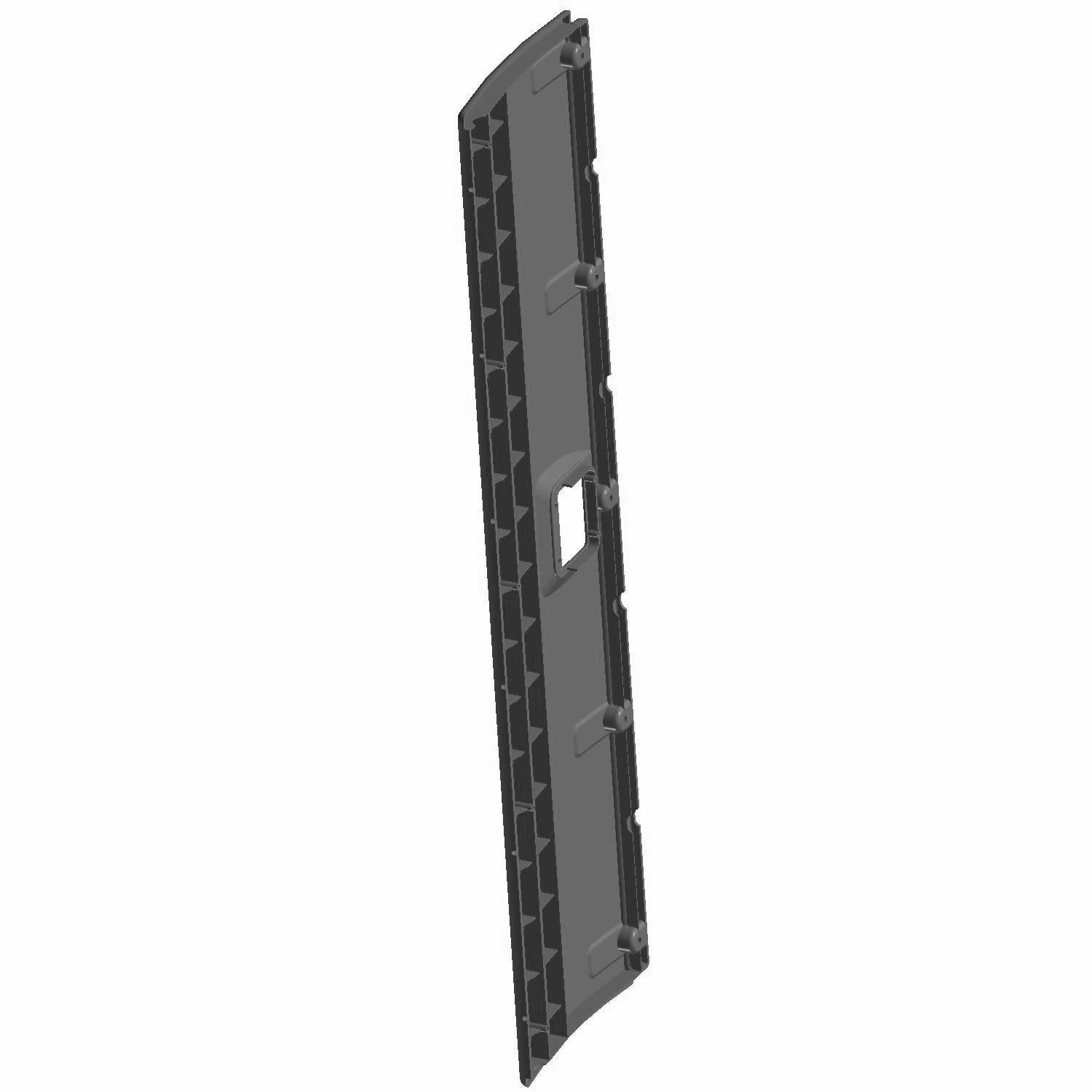 Glossy black plastic outer tail light panel for Polaris Ranger UTV, long rectangular shape with mounting tabs.