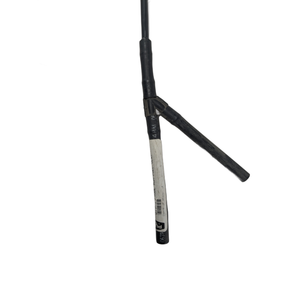 The Water/Fuel Line, To Ground by Polaris is a black coaxial cable with a Y-splitter, one side marked by a white sticker with a barcode and text, typically used for OEM Victory Polaris motorcycle parts.