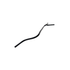 A black, metal, slightly curved rod with a hooked end—an OEM Polaris Water/Fuel Line, To Ground—isolated on a white background.