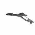 Matte black angular motorcycle handhold closeout panel with contoured design and mounting points.