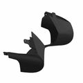 Black molded rear lower trim bumper with smooth contours and mounting brackets.