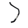 Black rubber oil breather hose with a curved shape and a white Polaris label attached.