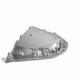 Gray molded plastic trunk lid inner panel with mounting points for Polaris Victory Vision motorcycle.