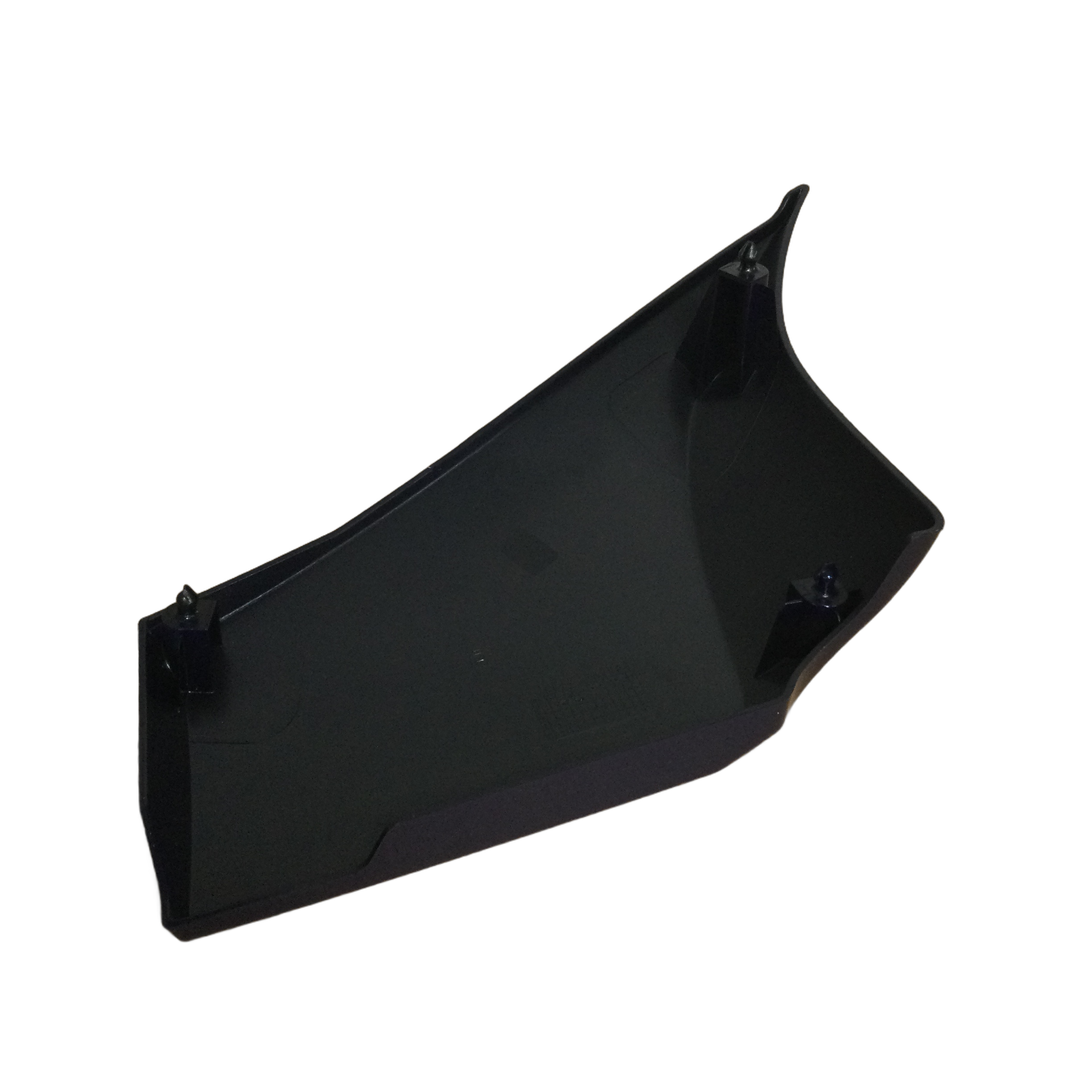 An angular plastic Body Side Cover in Imperial Blue, left-hand side, by Polaris with three protruding screw mounts is displayed on a white background. This OEM Victory Polaris part is designed for automotive use.
