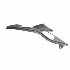 Matte black plastic handhold panel with angular design and mounting points for left side motorcycle fitment.