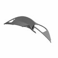 Black molded plastic handhold closeout panel with angular cutouts and curved design.