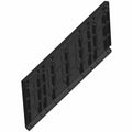 Gloss black rectangular inner taillight panel with grid-like reinforcement pattern.