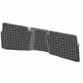Gloss black textured rear floor panel for Polaris Ranger UTV with rugged grid pattern.