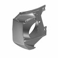 Black left speaker housing panel for motorcycle with circular speaker cutout and mounting points.
