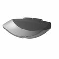 Matte black left saddlebag lid with smooth curved edges and mounting holes for Victory motorcycle.