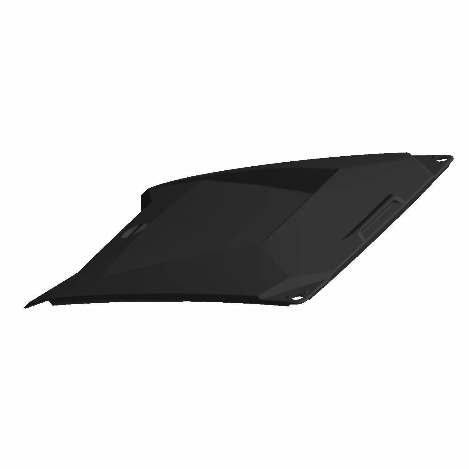 Matte black angular center access hood panel for Polaris off-road vehicles.