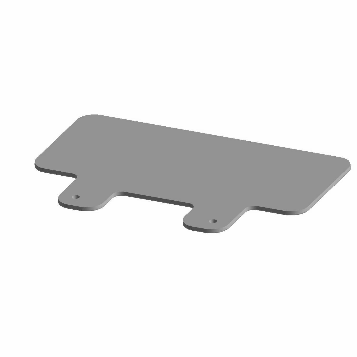 Gloss black rear CV shield with two mounting tabs for Polaris UTVs.