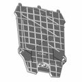 Gray molded plastic cargo box panel with grid pattern and mounting tabs, designed for Polaris RZR-570 maintenance access.
