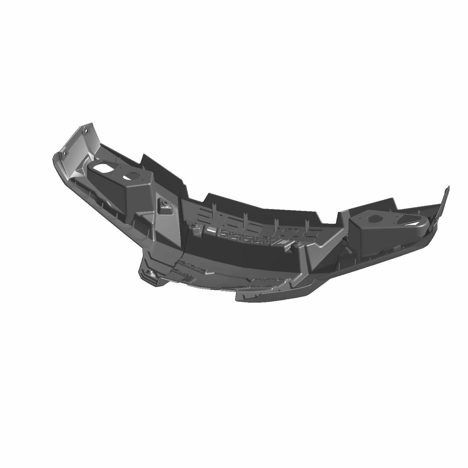 Gloss black durable rear bumper with angular design and mounting points for Polaris RZR 570.