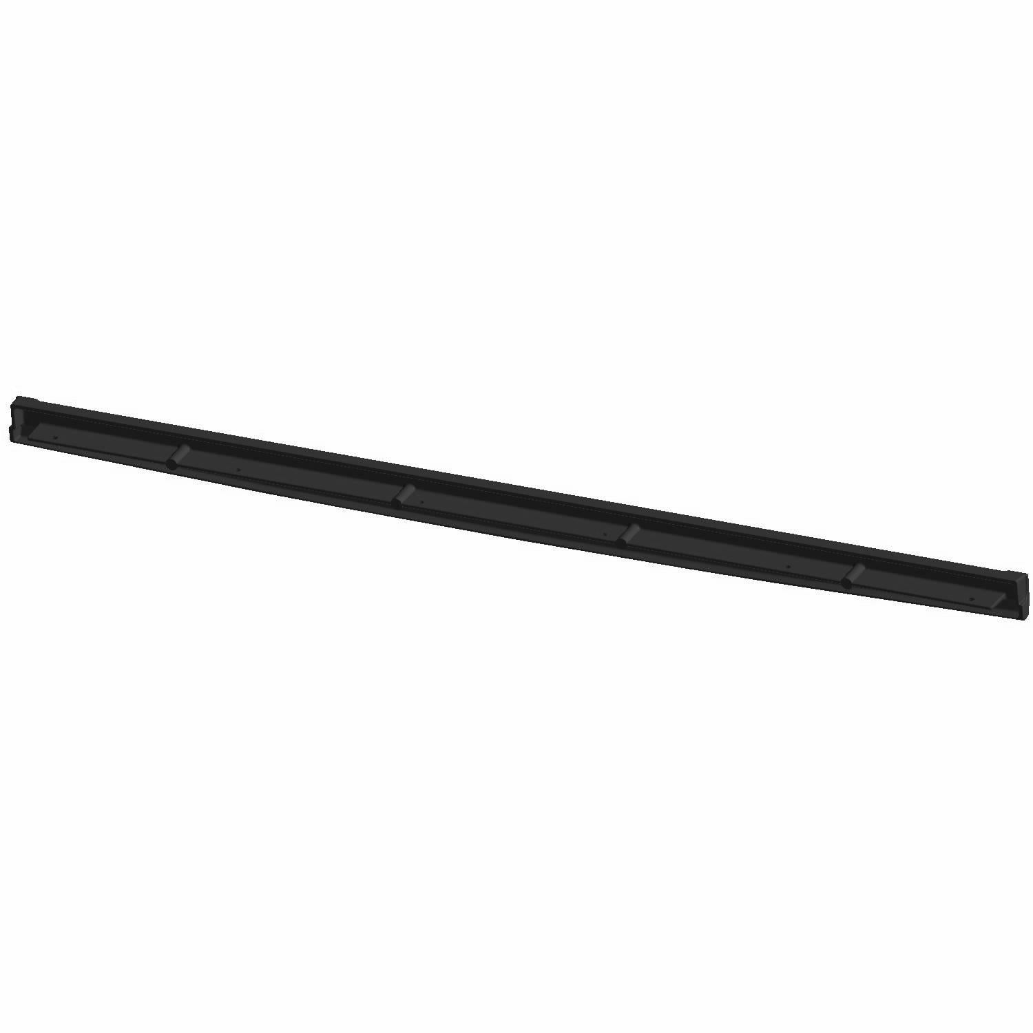 Gloss black slim plastic tailgate cap with evenly spaced ridges for Polaris UTVs.