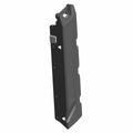 Glossy black long rectangular panel with raised box design and mounting holes along edges.