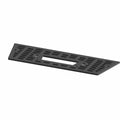 Gloss black upper bumper screen with rectangular vent slots and central cutout for Polaris Ranger models.