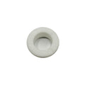 White cylindrical pedal bushing pivot with a hollow center and smooth finish.