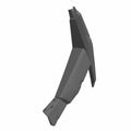 Matte black front left side fender flare for Polaris RZR with angular, contoured design.